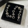 693009f012f62673a6fab8dd Chrome Hearts Heart-Shaped Cross Anchor Bracelet, Length: 18-20 cm