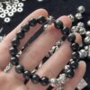 693009f612f62673a6fab8e8 Chrome Hearts 8mm Obsidian Cross Bracelet