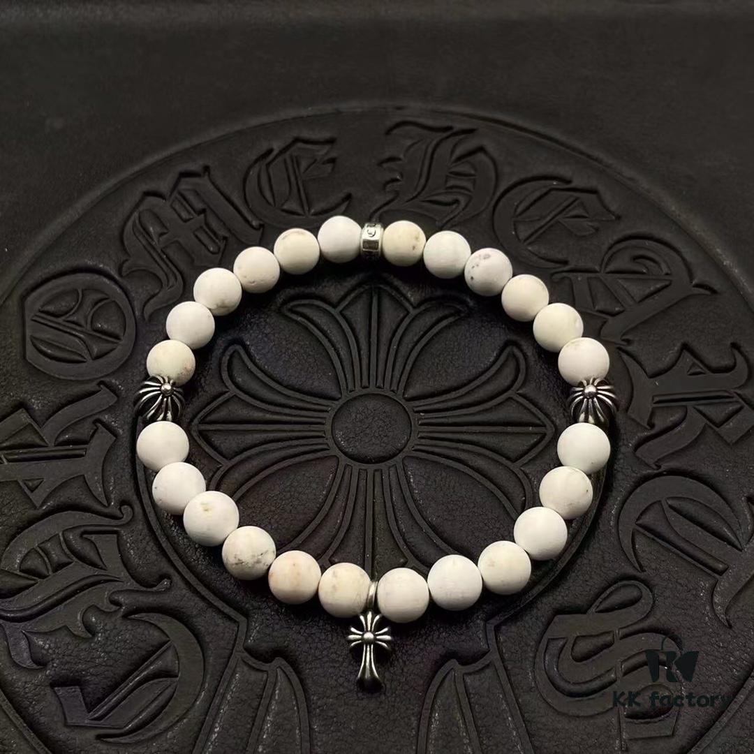 693009f912f62673a6fab8f0 High-Grade Chrome Hearts Beaded Bracelet, Available in Sizes 15-25, Customizable Design and Color