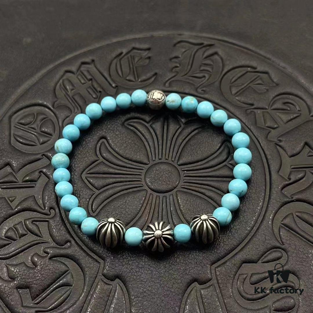 693009fb12f62673a6fab8f4 High-Grade Chrome Hearts Beaded Bracelet, Available in Sizes 15-25, Customizable Design and Color
