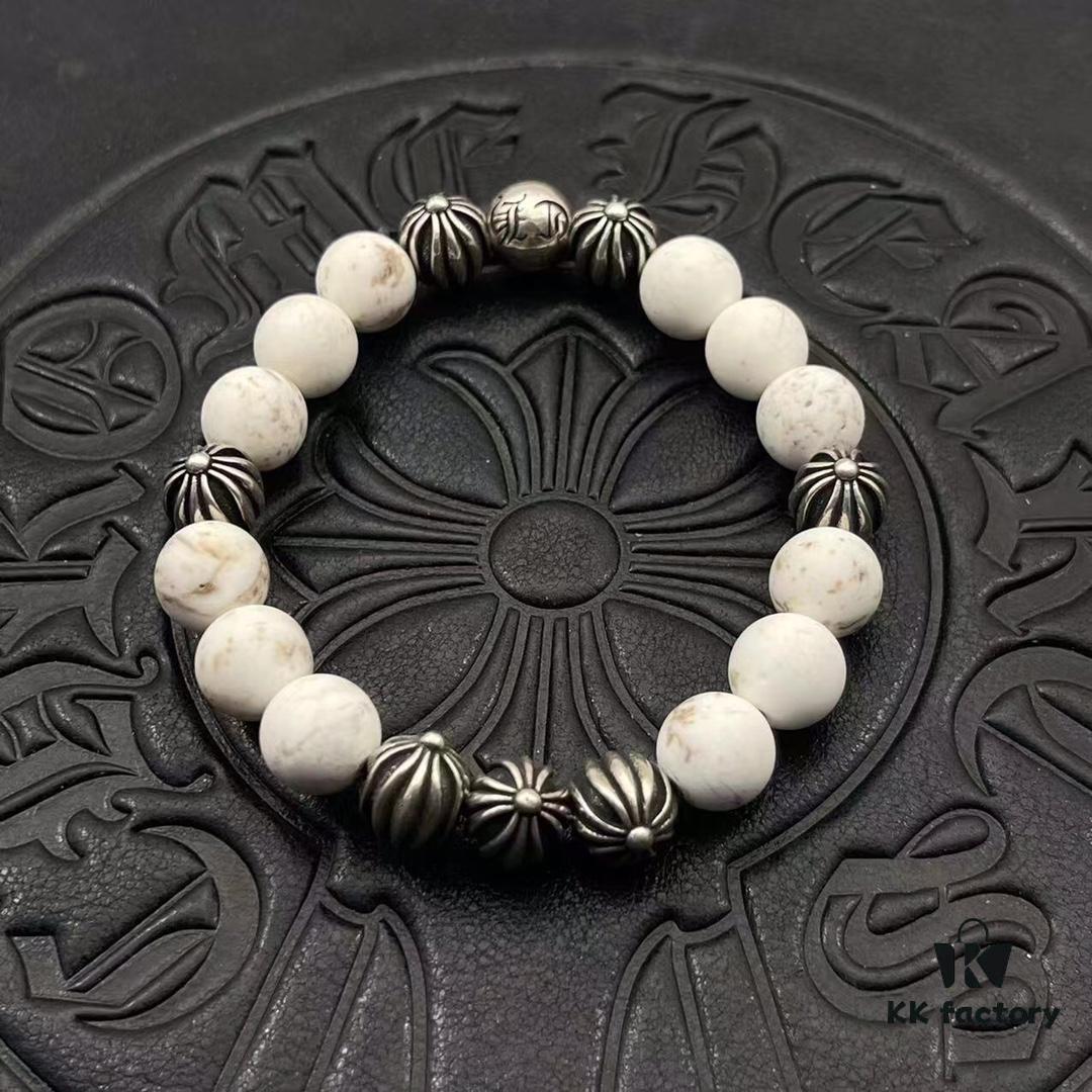 693009fc12f62673a6fab8f6 High-Grade Chrome Hearts Beaded Bracelet, Available in Sizes 15-25, Customizable Style and Color