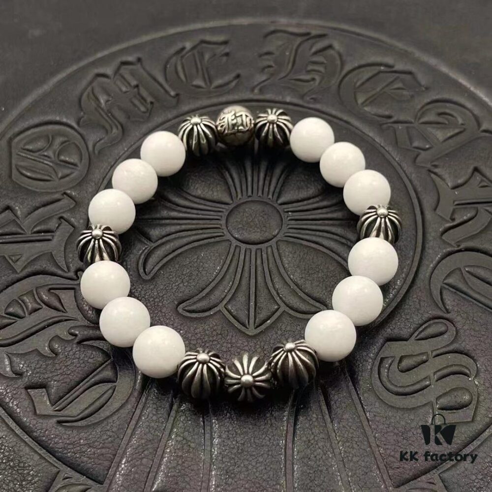 693009fc12f62673a6fab8f7 High-Grade Chrome Hearts Beaded Bracelet, Available in Sizes 15-25, Customizable Design and Color