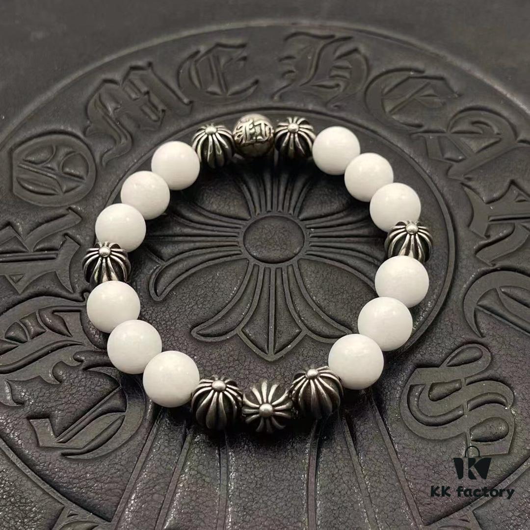 693009fc12f62673a6fab8f7 High-Grade Chrome Hearts Beaded Bracelet, Available in Sizes 15-25, Customizable Design and Color