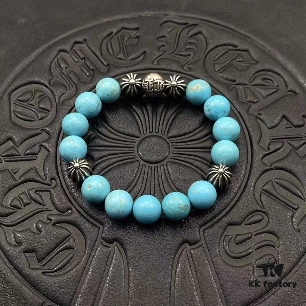 693009ff12f62673a6fab8fb High-Grade Chrome Hearts Beaded Bracelet, Adjustable Size 15-25cm, Customizable Style and Color