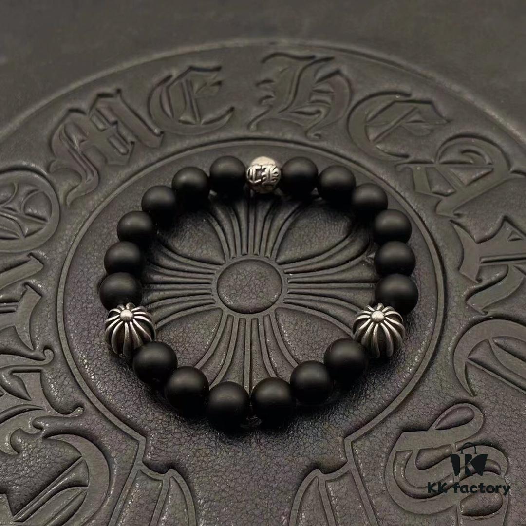 693009ff12f62673a6fab8fc High-Grade Chrome Hearts Beaded Bracelet, Available in Sizes 15-25, Customizable Design and Color