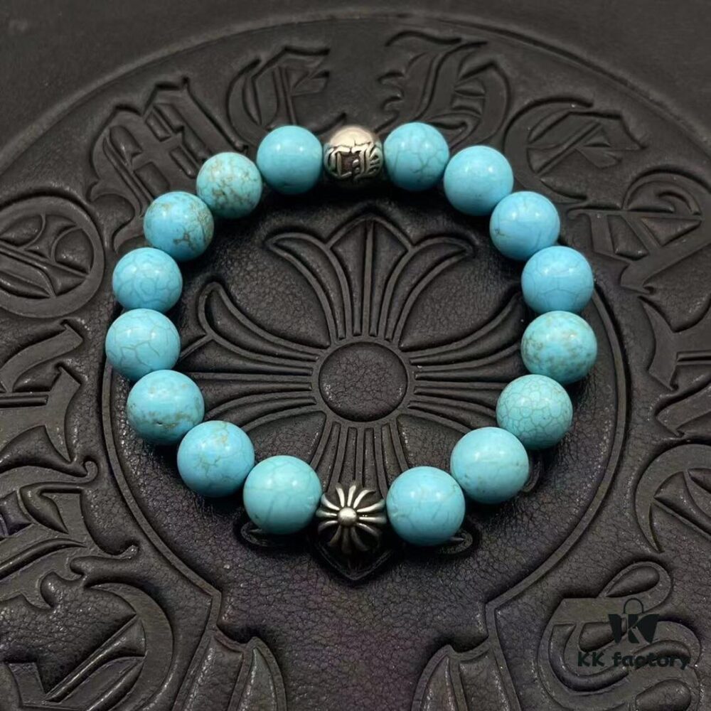 693009ff12f62673a6fab8fe High-Grade Chrome Hearts Beaded Bracelet, Adjustable Size 15-25cm, Customizable Style and Color