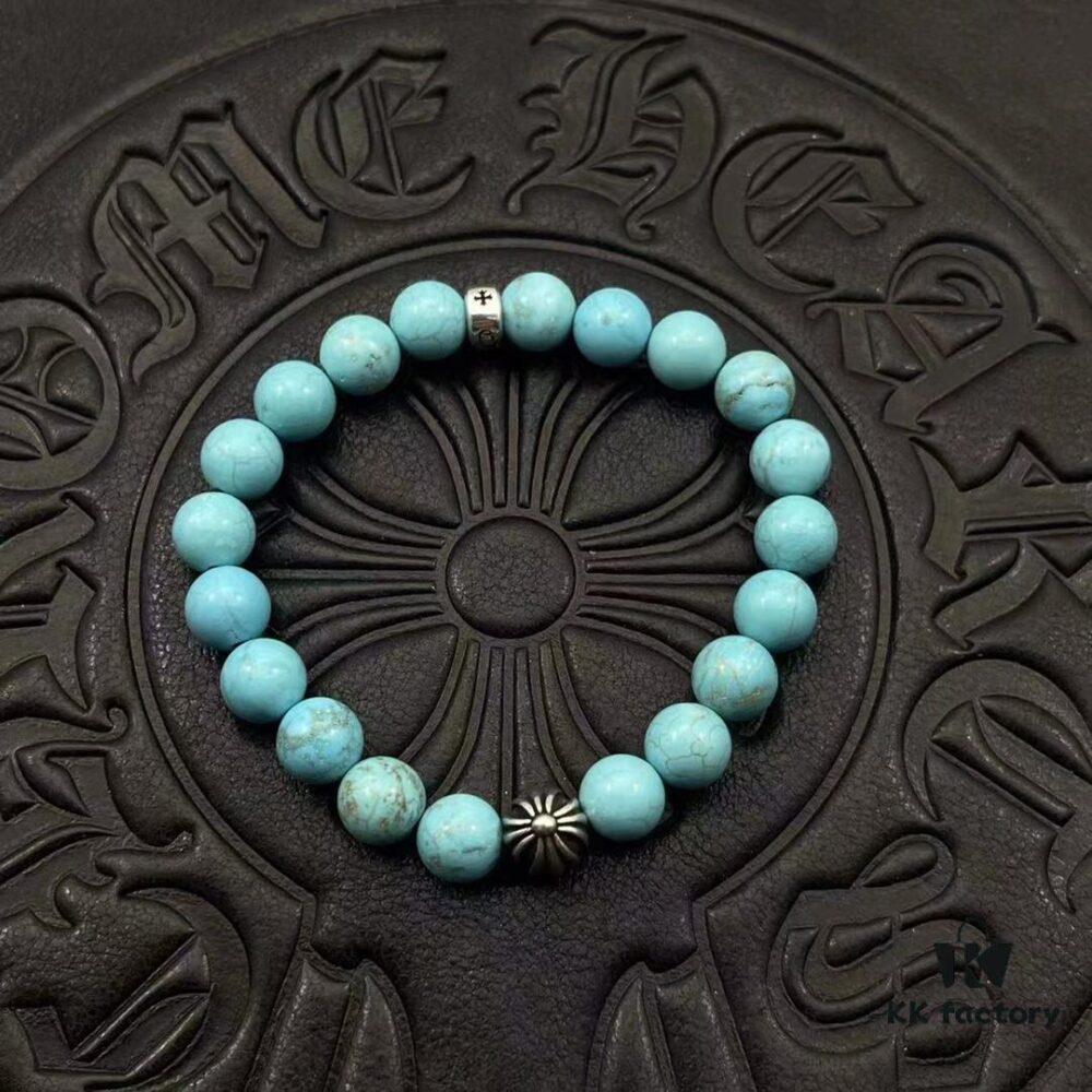 69300a0012f62673a6fab900 High-Grade Chrome Hearts Beaded Bracelet, Available in Sizes 15-25, Customizable Design and Color