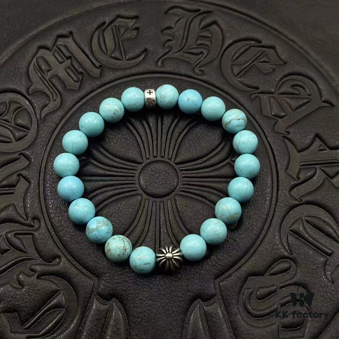 69300a0012f62673a6fab900 High-Grade Chrome Hearts Beaded Bracelet, Available in Sizes 15-25, Customizable Design and Color