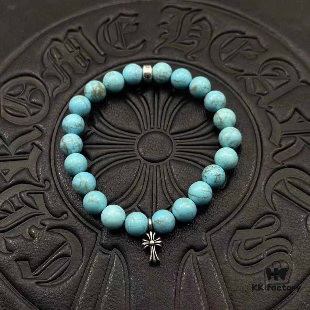 69300a0612f62673a6fab90b High-Version Chrome Hearts Beaded Bracelet, Available in Sizes 15-25, Customizable Style and Color