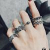High-End Chrome Hearts Rivet Cross Ring