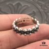 High-End Chrome Hearts Rivet Cross Ring