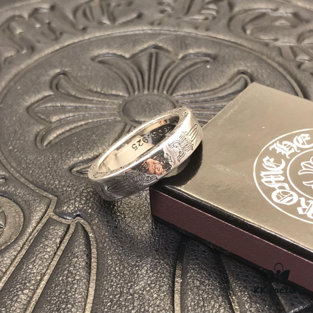Chrome Hearts Basic Ring 6MM Double Edged Sword Dual Holy Sword