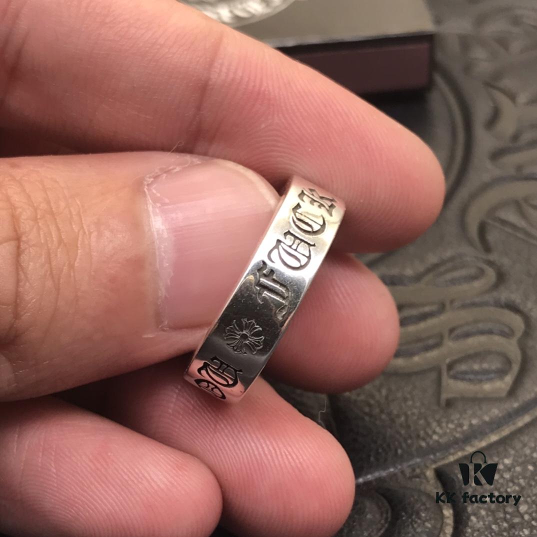 Basic Crocodile Heart Ring 6MM FUCK YOU, Similar to FOREVER, Pay Attention to Letter Distinction