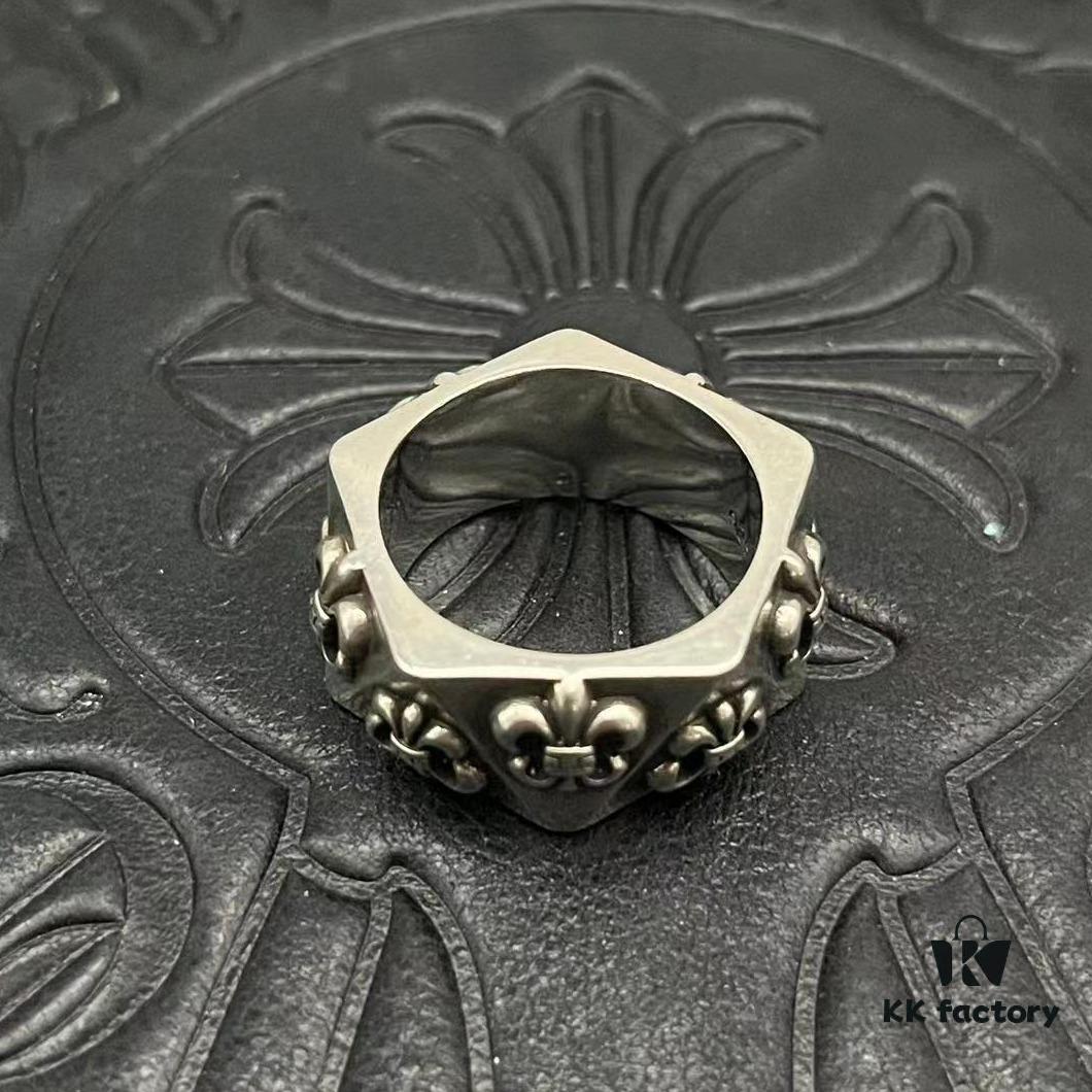 CHROME HEARTS High-Replication Cross Cut Ring