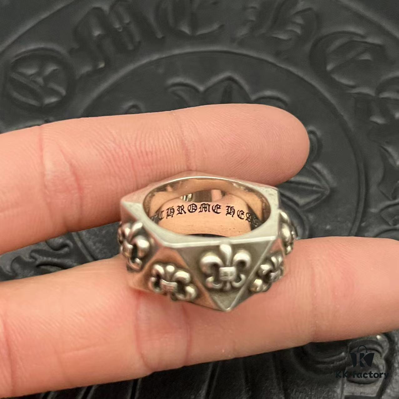 CHROME HEARTS High-Replication Cross Cut Ring