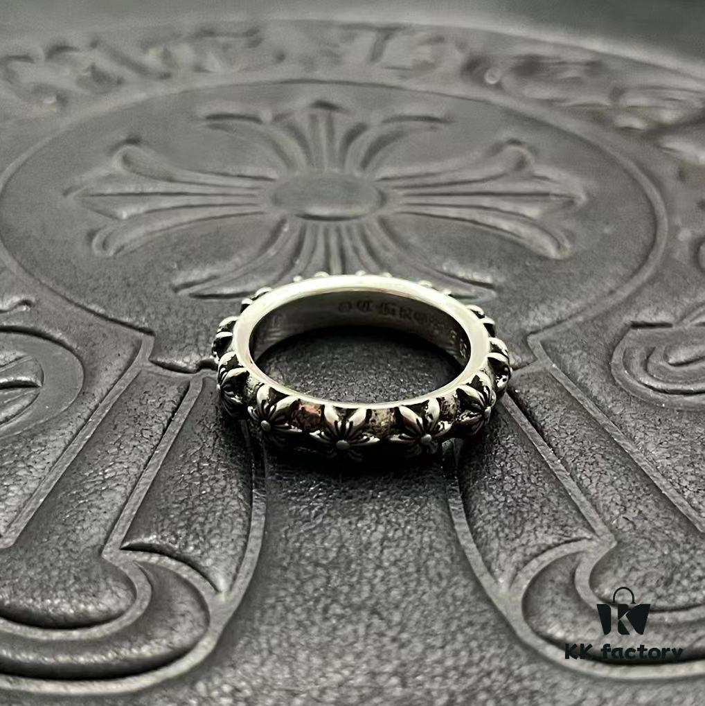 CHROME HEARTS High-Replica Cross Six-Pointed Star Ring