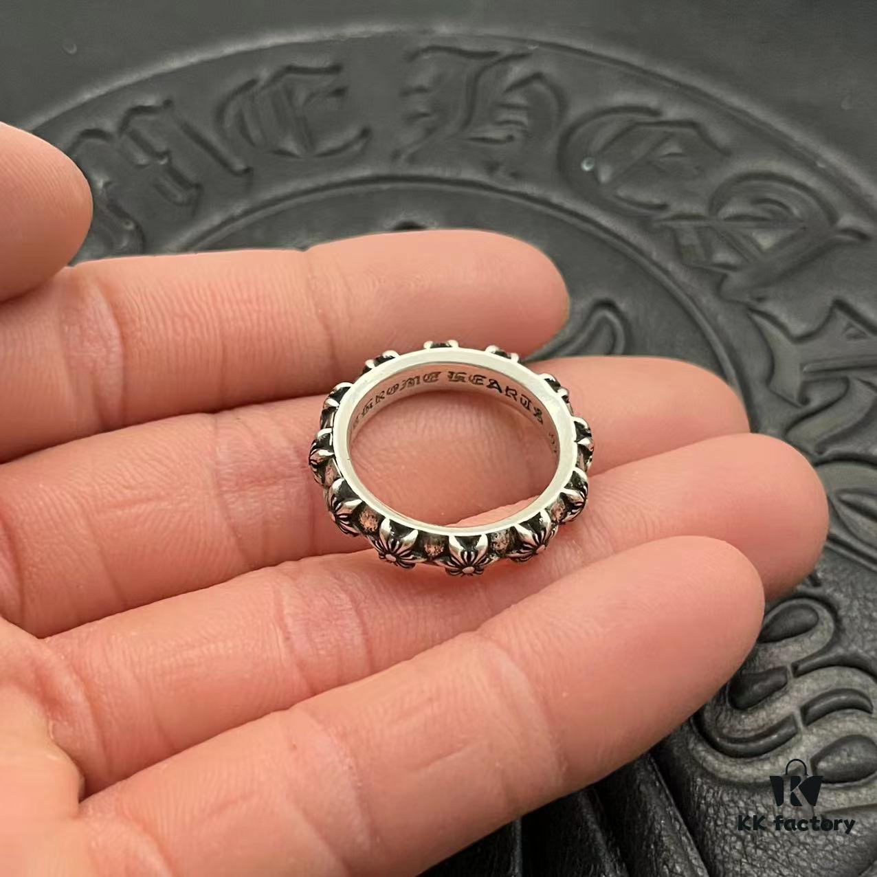 CHROME HEARTS High-Replica Cross Six-Pointed Star Ring