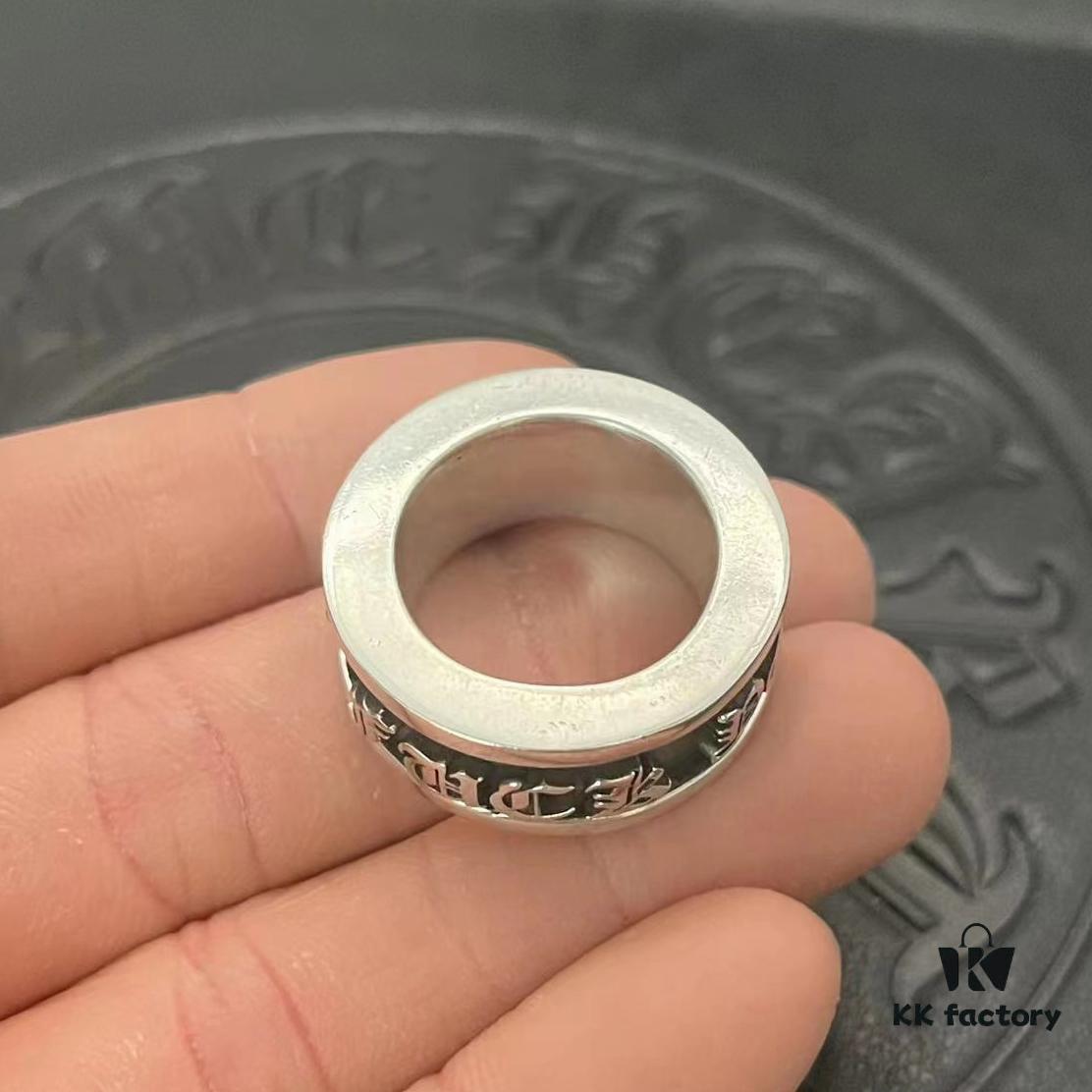 CHROME HEARTS High-End Version Cross FUCK YOU Rotating Ring