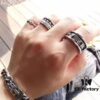 CHROME HEARTS High-End Version Cross FUCK YOU Rotating Ring