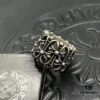 CHROME HEARTS High-End Cremation Cross Diamond-Inlaid Ring