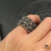 CHROME HEARTS High-End Cremation Cross Diamond-Inlaid Ring
