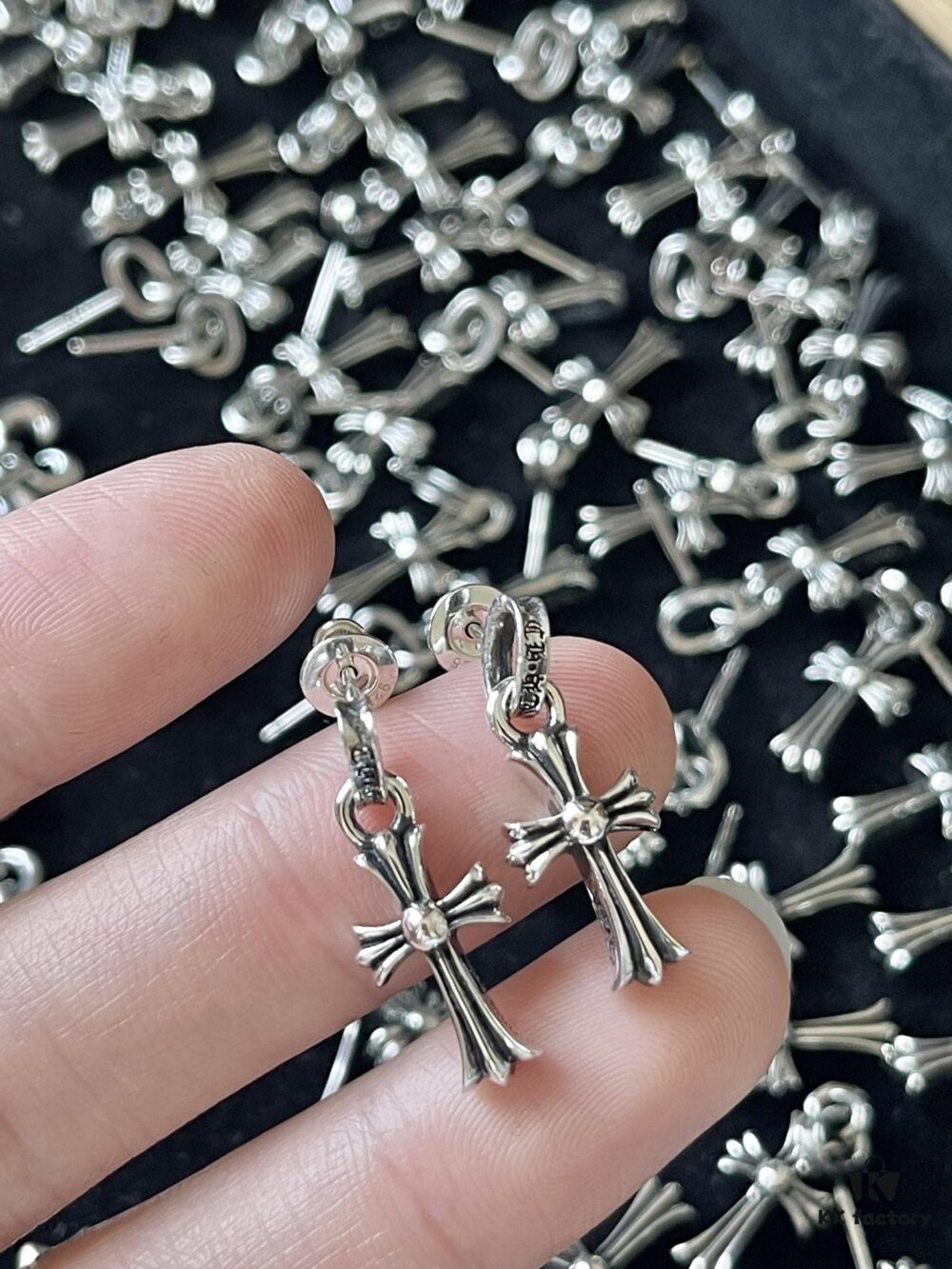 69300a5d12f62673a6fab9c1 Chrome Hearts Letter Cross Earrings