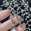 Chrome Hearts Letter Cross Earrings