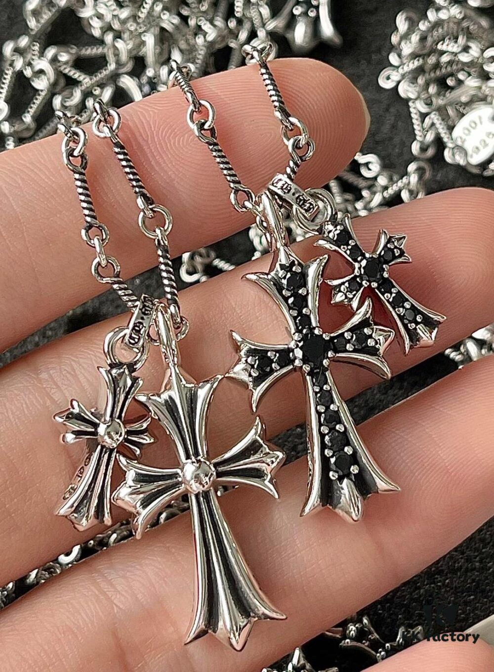 69300a6312f62673a6fab9c9 Chrome Hearts Double Cross Necklace