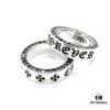 69300a6a12f62673a6fab9d2 Chrome Hearts Sterling Silver Classic Forever Ring with Stone Inlay