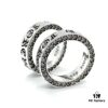 69300a6a12f62673a6fab9d3 Chrome Hearts Sterling Silver Classic Forever Ring with Stone Inlay