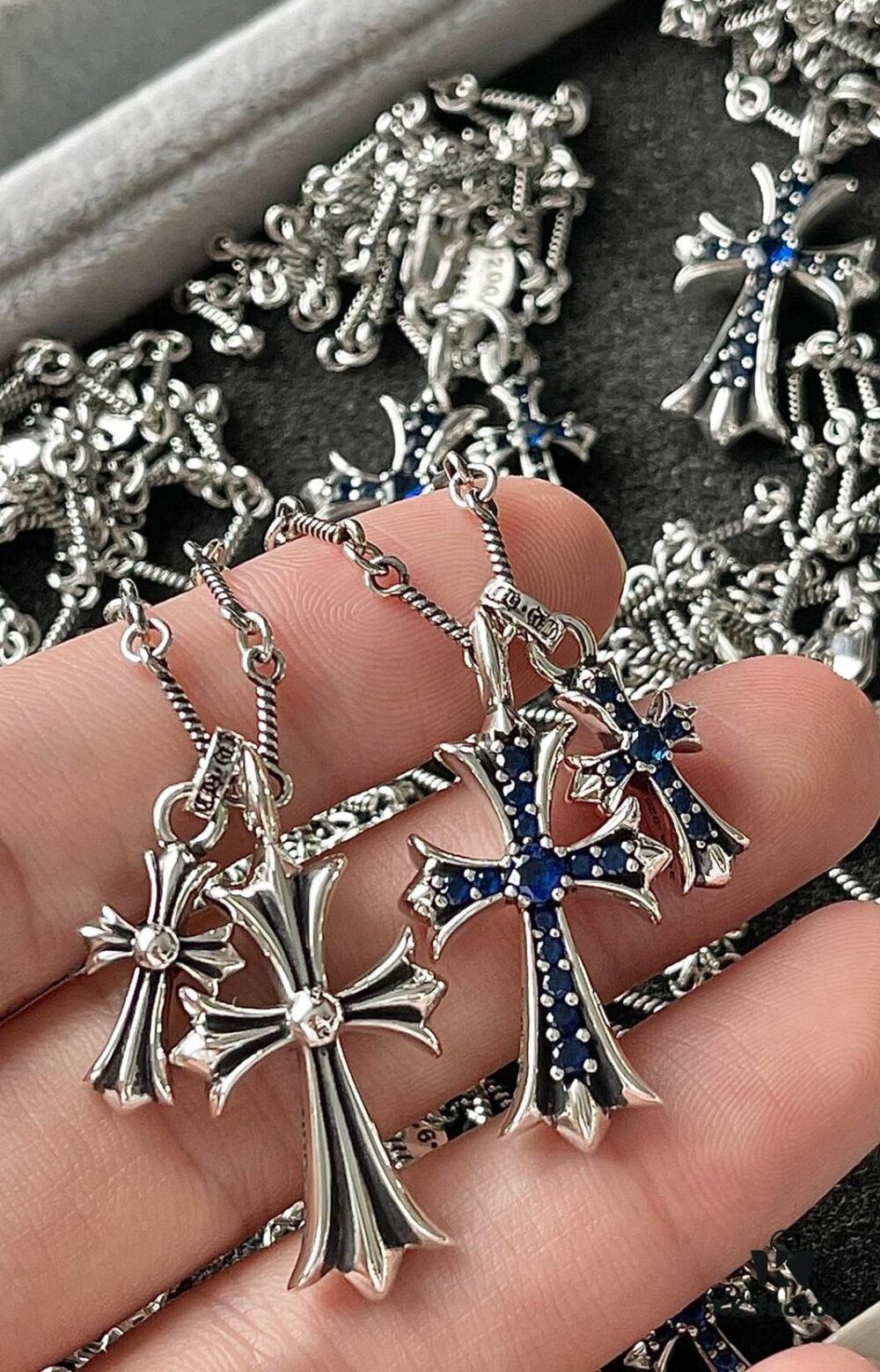 69300a8112f62673a6fab9ff Chrome Hearts Double Cross Necklace
