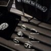 69300a9812f62673a6faba2d Chrome Hearts Celebrity Style Collection Classic 925 Sterling Silver Rings / Necklaces / Stud Earrings 18-Piece Set