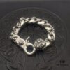 69300a9d12f62673a6faba3a Chrome Hearts Lobster Clasp Large Bracelet, Accurate Pattern and Details, Difficult to Produce, Inner Cross Design Features a Ring of Engraved Text