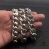 69300a9e12f62673a6faba3b Chrome Hearts Lobster Clasp Large Bracelet, Accurate Pattern and Details, Difficult to Produce, Inner Cross Design Features a Ring of Engraved Text
