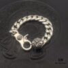 69300a9e12f62673a6faba3c Chrome Hearts Lobster Clasp Large Bracelet, Accurate Pattern and Details, Difficult to Produce, Inner Cross Design Features a Ring of Engraved Text