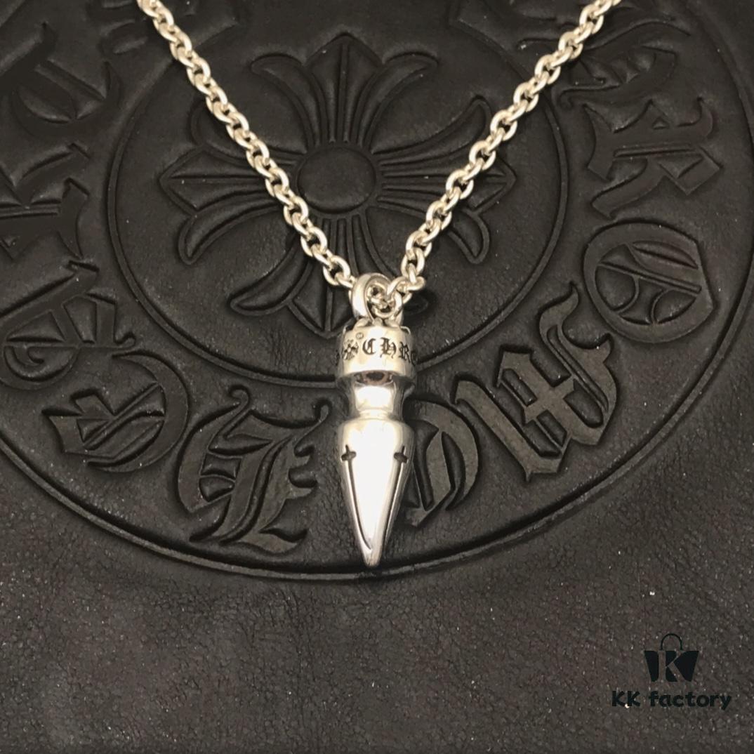 69300a9e12f62673a6faba3d High-End Croxx Oversized Bullet Necklace with Thick Cross Chain, 50-70cm