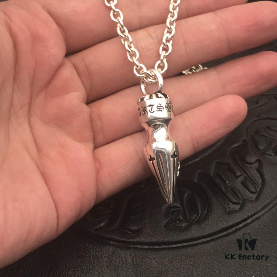 69300aa012f62673a6faba40 High-End Croxx Oversized Bullet Necklace with Thick Cross Chain, 50-70cm