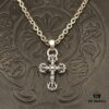 69300aa212f62673a6faba45 High-Version Cross Medium Double Flame Fire Cross Pendant, Precise Engraving with Letter Chain, 50-70cm Adjustable