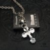 69300aab12f62673a6faba5a High-Version Cross Medium Double Flame Fire Cross Pendant, Precise Engraving with Letter Chain, 50-70cm Adjustable