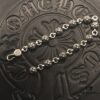 High-Version Chrome Hearts Cross Bead Bracelet, Original Horseshoe Clasp, Precise Details, Clear Engraving, Size 17 to 23 Available