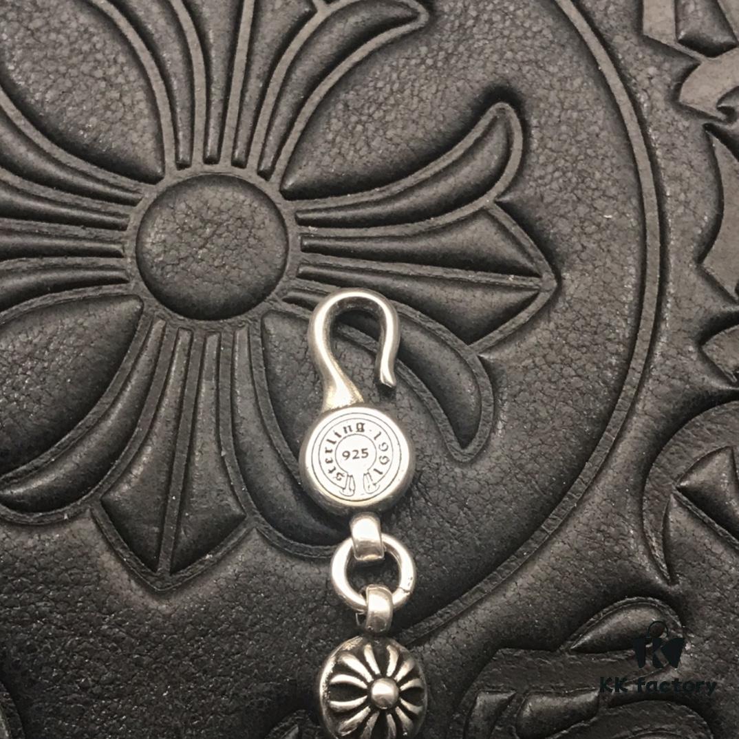 High-Version Chrome Hearts Cross Bead Bracelet, Original Horseshoe Clasp, Precise Details, Clear Engraving, Size 17 to 23 Available
