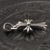 High-Version Chrome Hearts Classic Medium Waterdrop Double Ring Cross Pendant Necklace with Letter Chain, 50-70cm Adjustable Length
