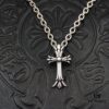 69300ab412f62673a6faba6e High-Grade Replica Chrome Hearts Classic Medium Double Layer Cross Pendant Necklace with Letter Chain, 50-70cm Adjustable Length