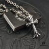 69300ab512f62673a6faba72 High-Grade Replica Chrome Hearts Classic Medium Double Layer Cross Pendant Necklace with Letter Chain, 50-70cm Adjustable Length