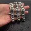69300aba12f62673a6faba7c Chrome Hearts Lobster Clasp Large Bracelet, Accurate Pattern and Details, Difficult to Produce, Inner Cross Design Features a Ring of Engraved Text