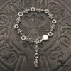 High-Version Cross Heart Long Carnation Bracelet, Original Horse Hoof Clasp, Precise Details, Clear Engraving, Adjustable Size 17 to 23 cm