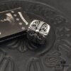 High Version Crocodile Heart Oversized Guardian Ring with Original Handwritten Engraving, Size 7-11