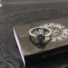 High-Version Chrome Hearts Cross Flower Small Ring, Clear Engraving, Unisex Design, Available in US Sizes 5 to 9