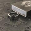 High-Version Chrome Hearts Cross Flower Small Ring, Clear Engraving, Unisex Design, Available in US Sizes 5 to 9