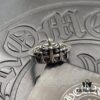 High-Version Chrome Hearts Mountain-Shaped Tombstone Crown Ring, Precise Engraving and Clear Lettering, Unisex Design, Available in US Sizes 5 to 11